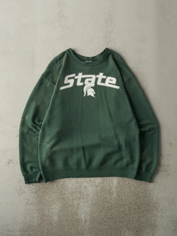 Vintage Y2K Green Michigan State Spartans Crewneck (M) sold by Rebalance Vintage