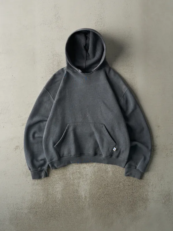 Vintage Y2K Charcoal Grey Russell Athletic Hoodie (M) sold by Rebalance Vintage