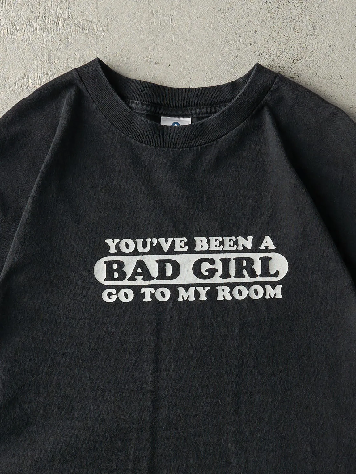 Vintage Y2K Black "Bad Girl" Slogan Tee (M/L) sold by Rebalance Vintage product image thumbnail 2