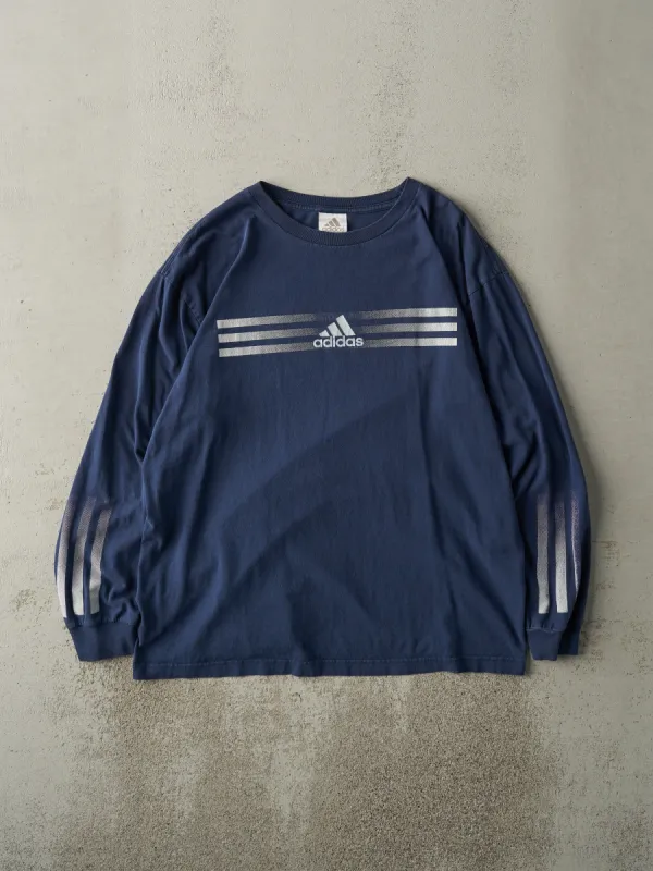 Vintage 90s Navy Blue Adidas Long Sleeve (L) sold by Rebalance Vintage