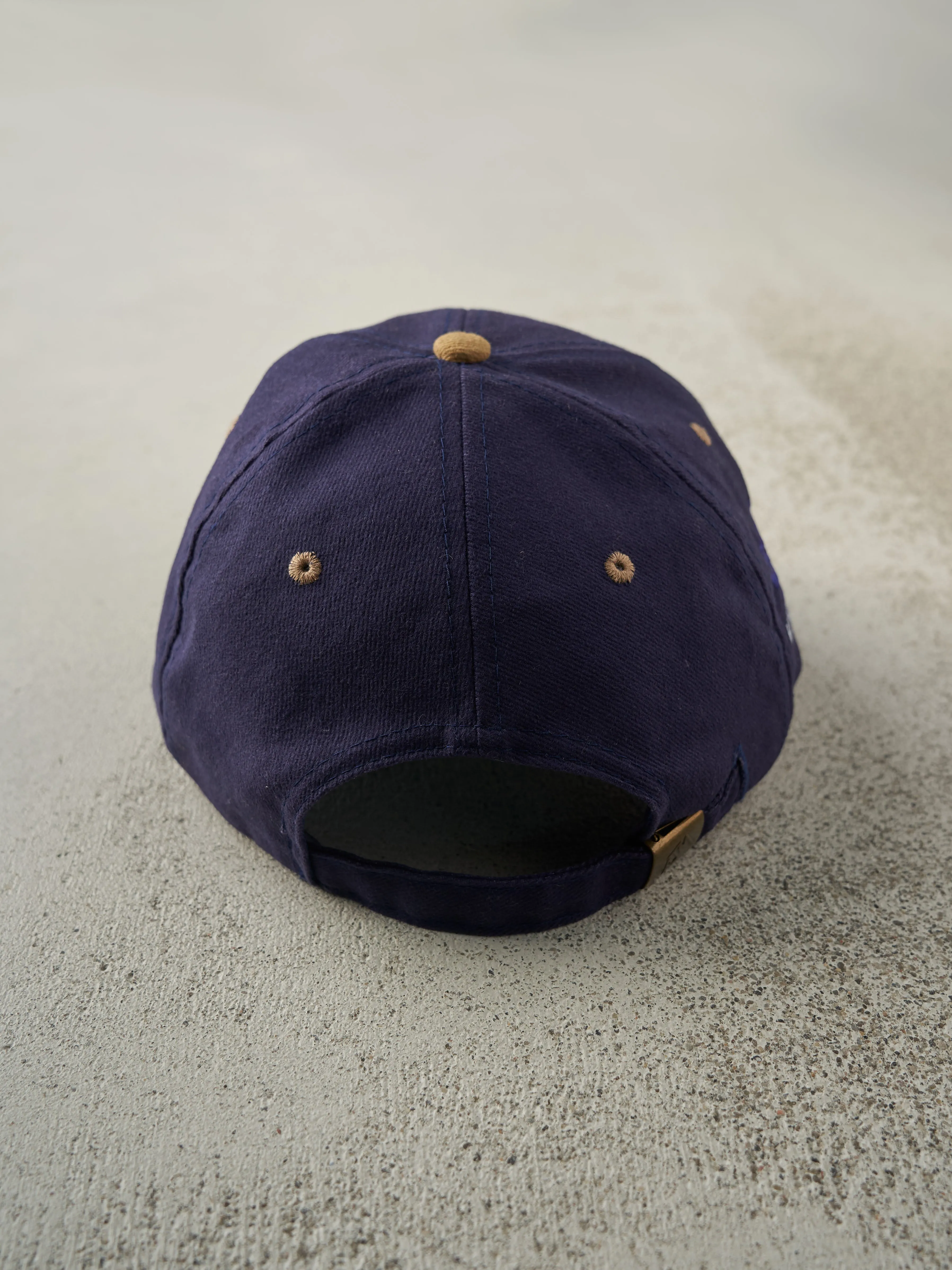 Vintage 90s Navy & Beige Embroidered Precision Strap Back Hat sold by Rebalance Vintage product image thumbnail 3