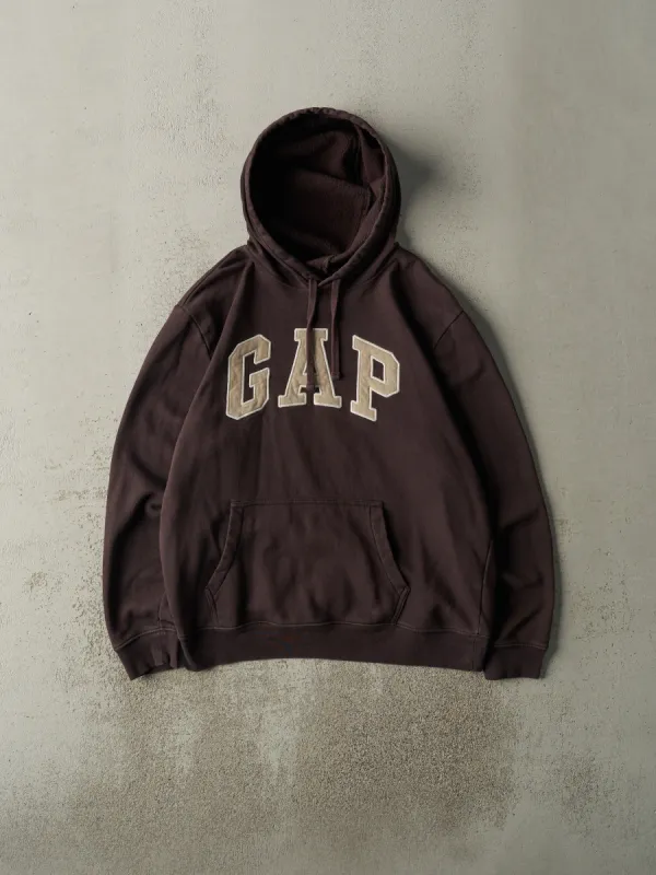 Vintage Y2K Brown Gap Embroidered Hoodie (L) sold by Rebalance Vintage