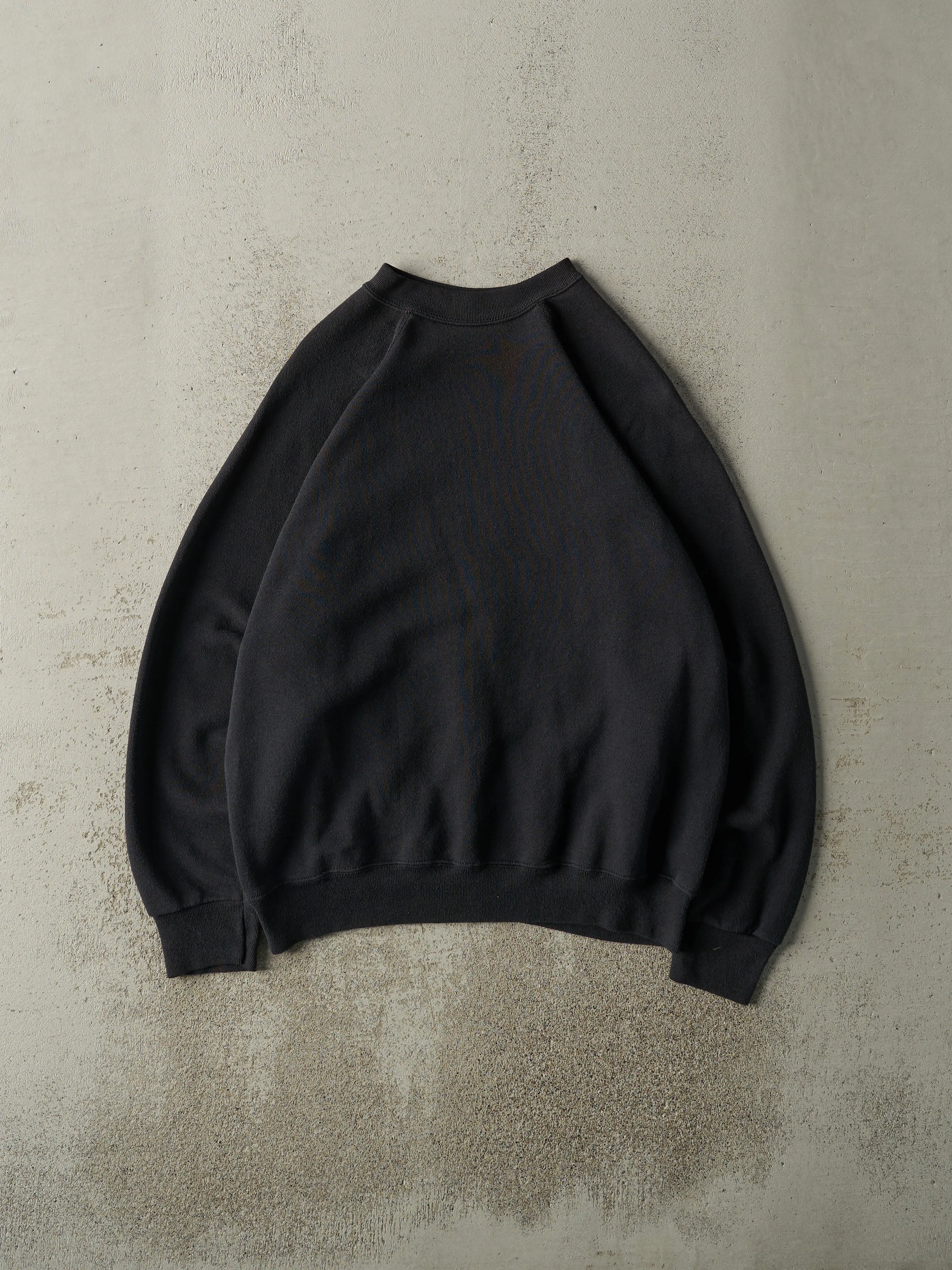 Vintage 80s Black Blank Crewneck (L) sold by Rebalance Vintage