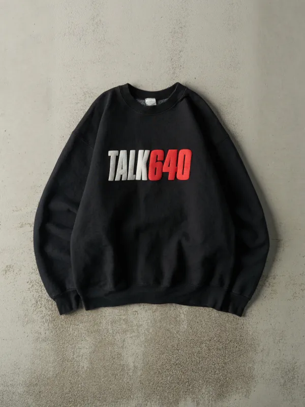 Vintage 90s Black Talk 640 Crewneck (L) sold by Rebalance Vintage