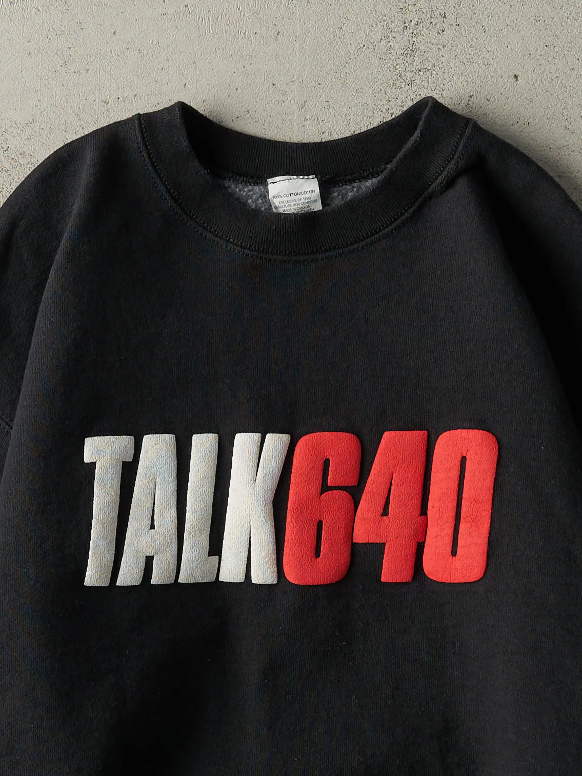 Vintage 90s Black Talk 640 Crewneck (L) sold by Rebalance Vintage product image thumbnail 2