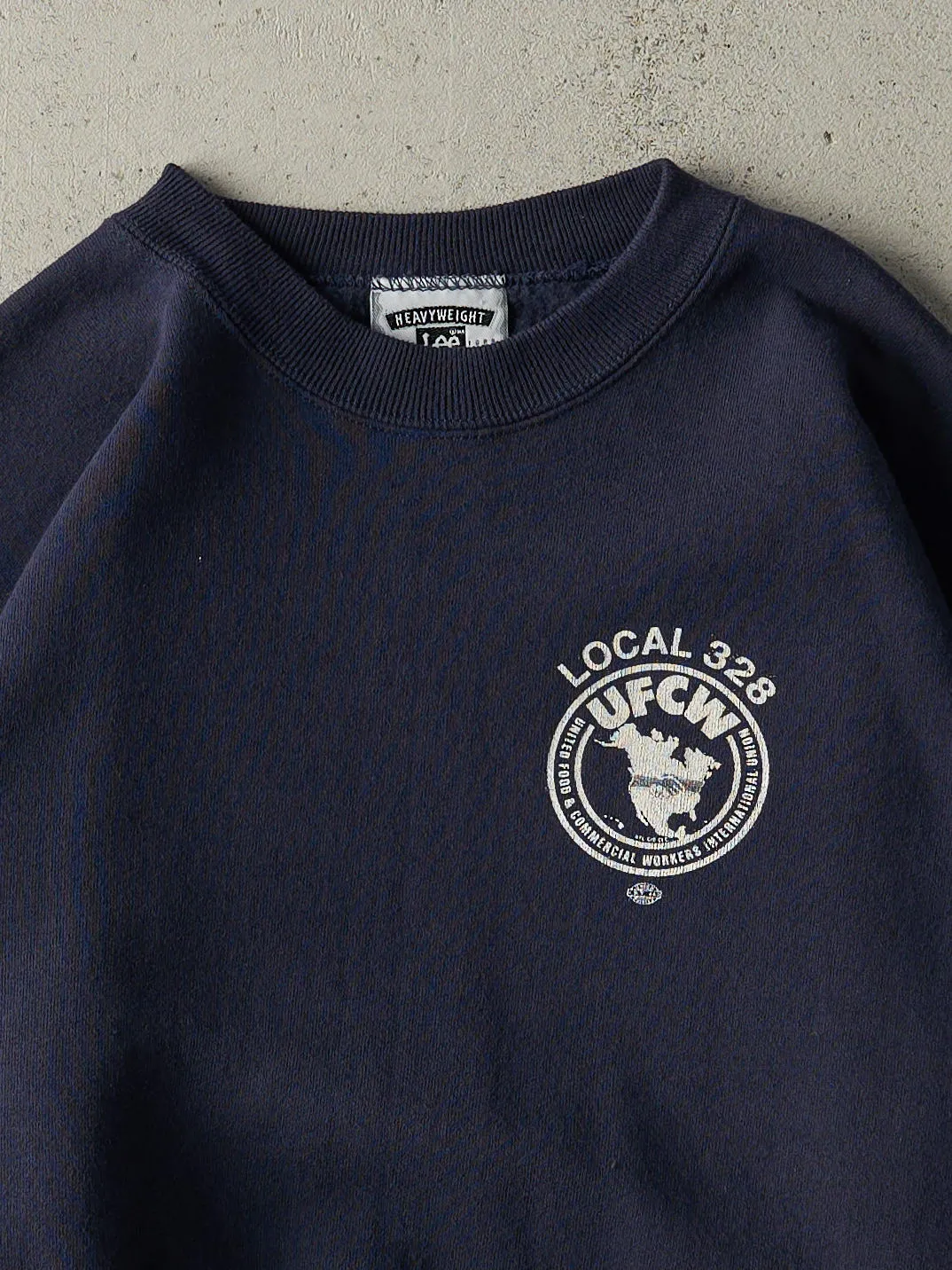 Vintage 90s Navy Blue UFCW Union Crewneck (L) sold by Rebalance Vintage product image thumbnail 2