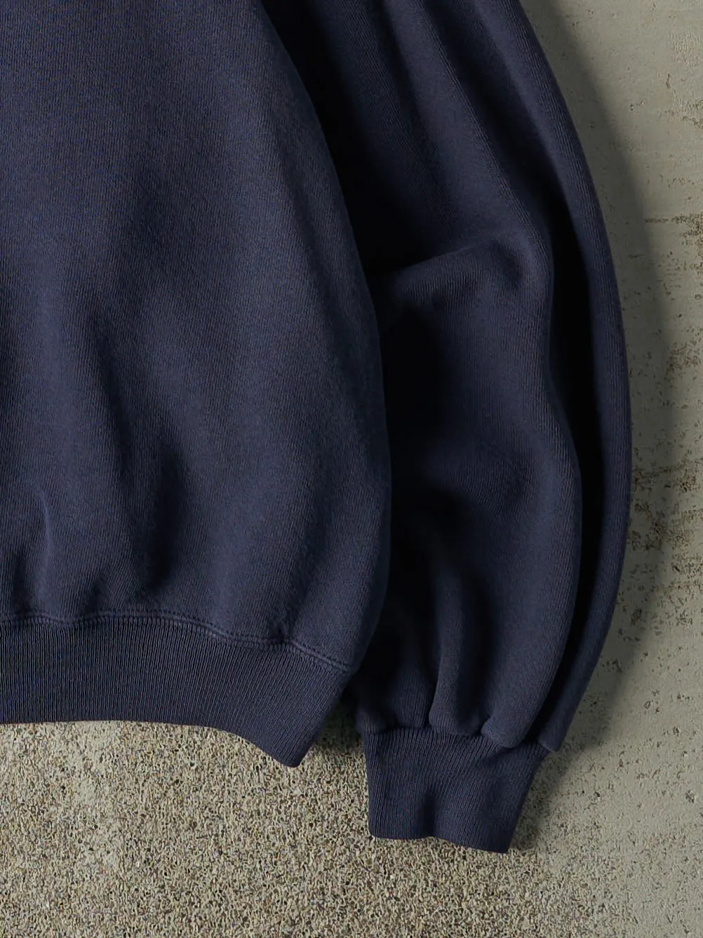 Vintage 80s Navy Blue Blank Crewneck (L) sold by Rebalance Vintage product image thumbnail 3