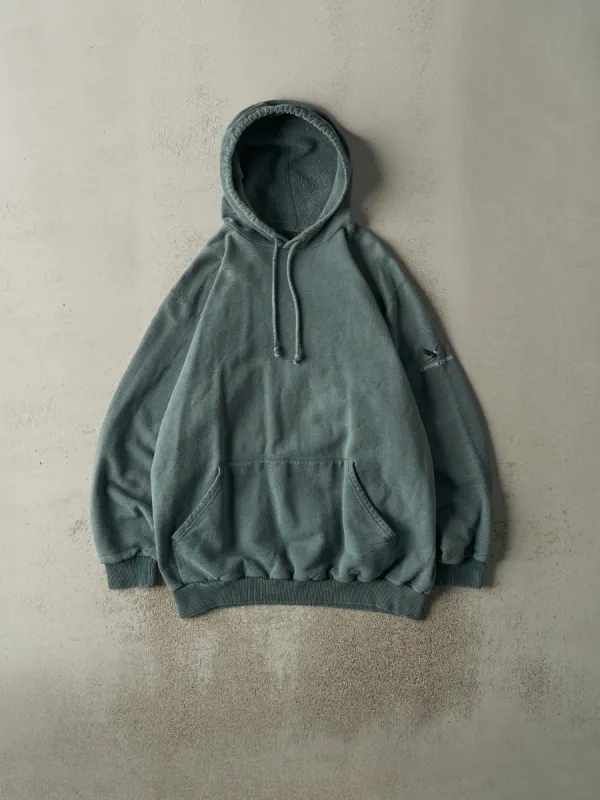 Vintage 90s Washed Green Canyon Creek Blank Hoodie (L/XL) sold by Rebalance Vintage