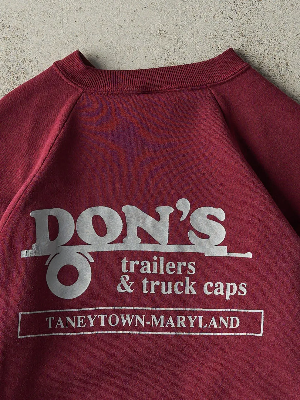 Vintage 80s Burgundy Don's Trailers Crewneck (M) sold by Rebalance Vintage product image thumbnail 4