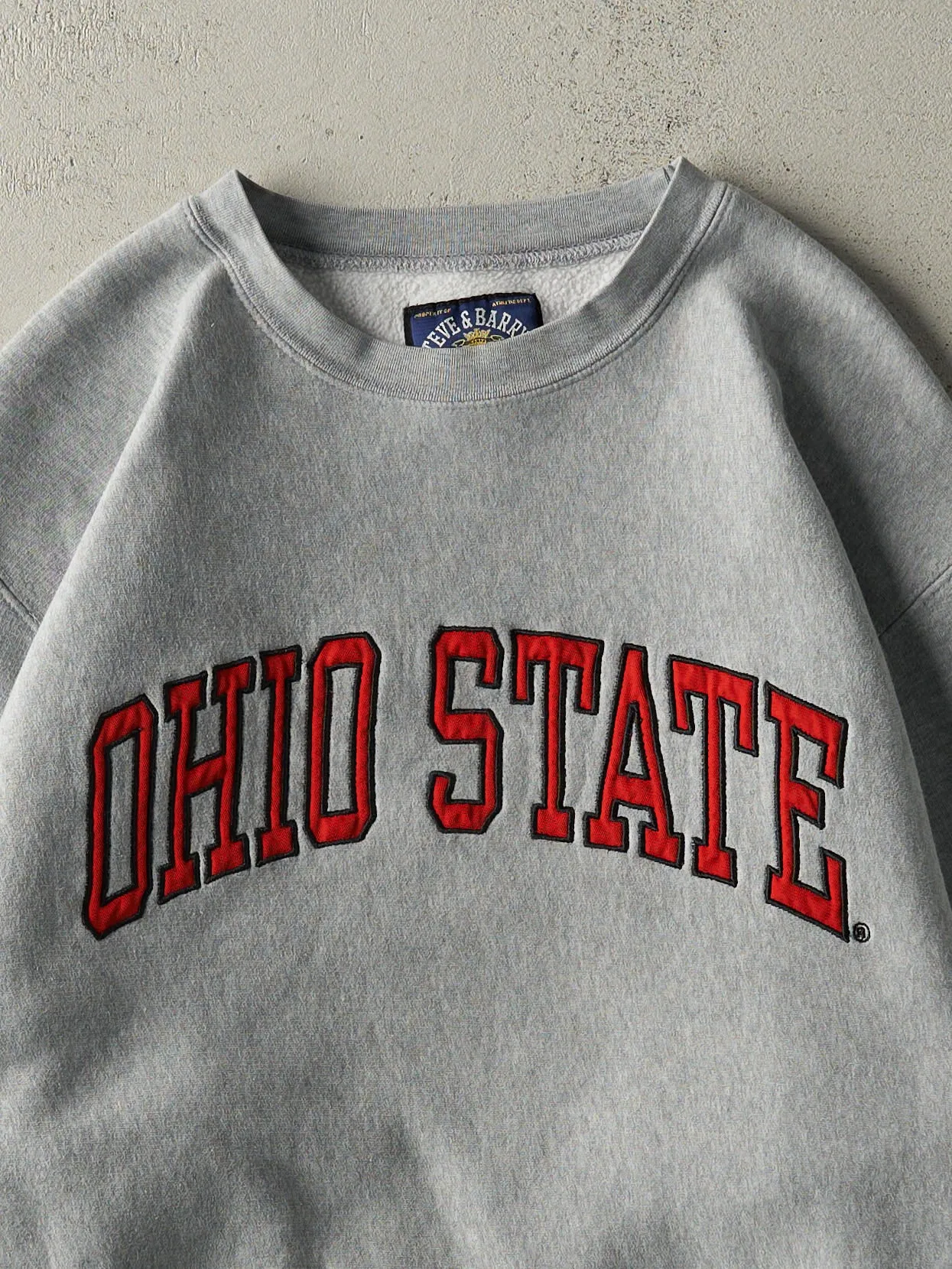 Vintage Y2K Grey Embroidered Ohio State University Crewneck (L) sold by Rebalance Vintage product image thumbnail 2