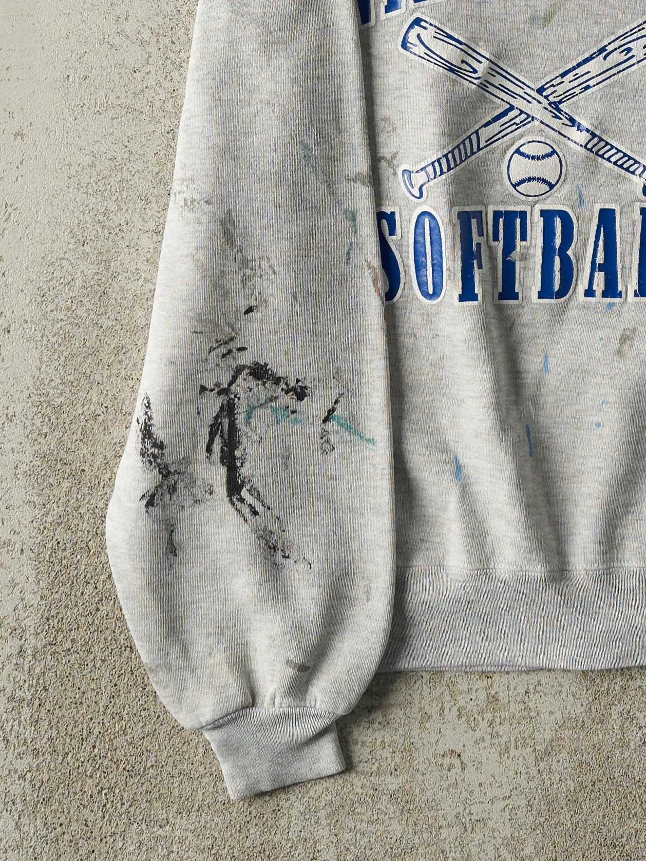 Vintage 90s Heather Grey Anthony Wayne Softball Russell Athletic Crewneck (M/L) sold by Rebalance Vintage product image thumbnail 4