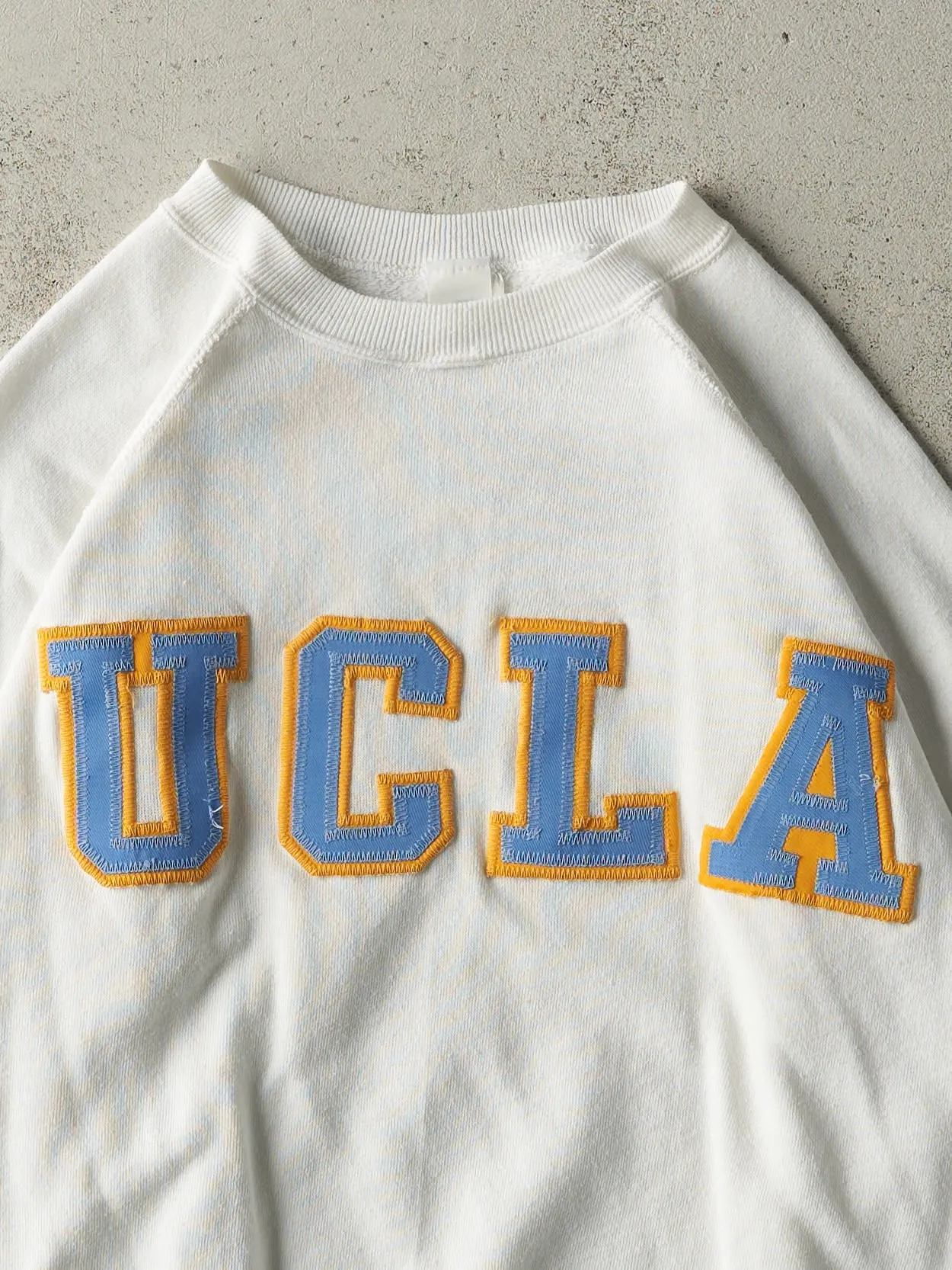 Vintage 80s White UCLA Embroidered Crewneck (M) sold by Rebalance Vintage product image thumbnail 2