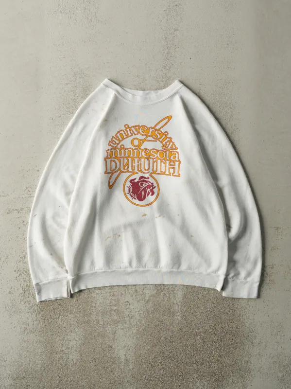 Vintage 80s White University of Minnesota Crewneck (S/M) sold by Rebalance Vintage