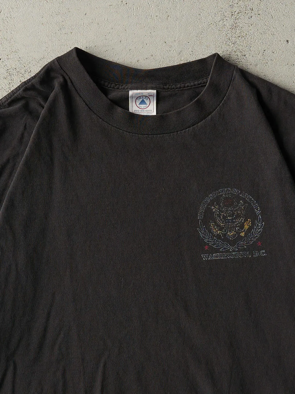 Vintage 90s Faded Black Washington DC Tee (XL) sold by Rebalance Vintage product image thumbnail 2