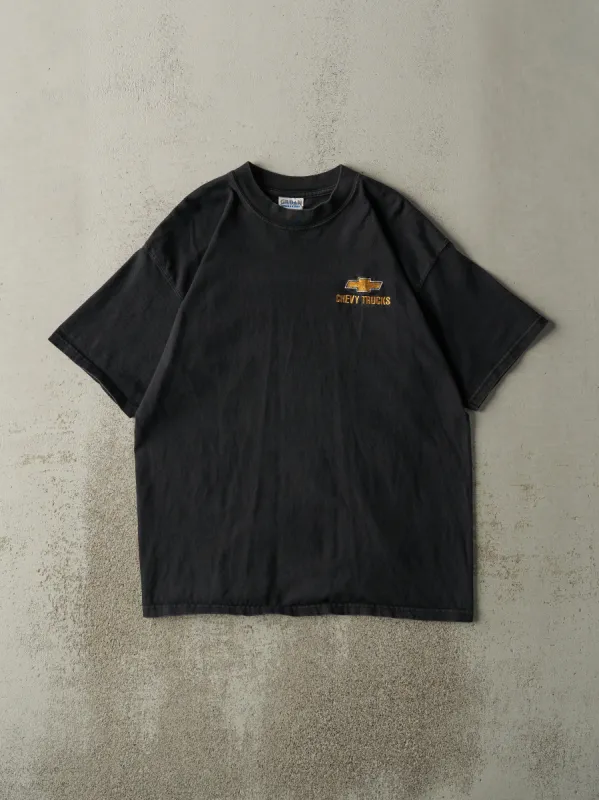 Vintage 90s Black Embroidered Chevrolet Chevy Trucks Tee (M) sold by Rebalance Vintage