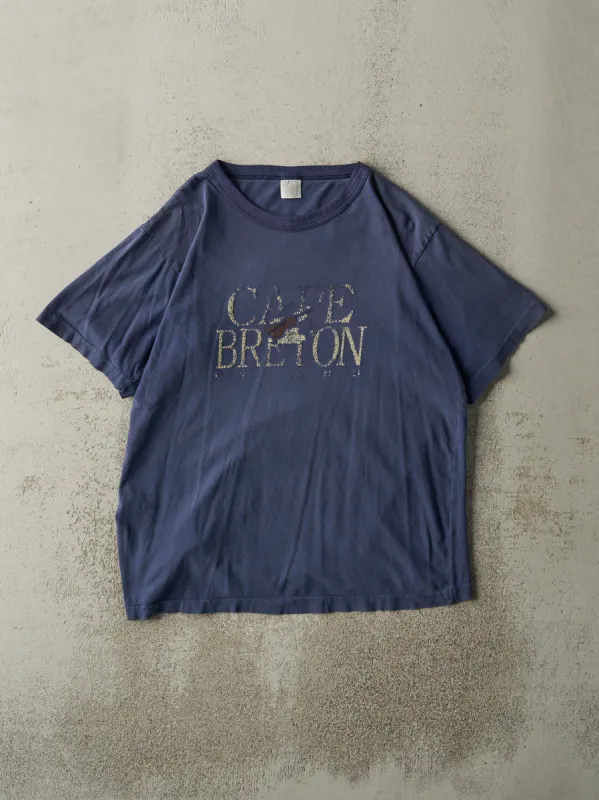 Vintage 90s Navy Blue Cape Breton Tee (M) sold by Rebalance Vintage