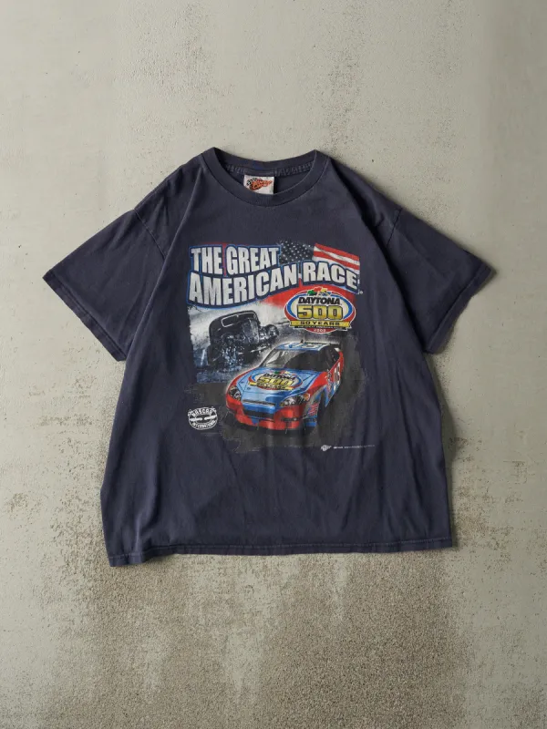 Vintage 08' Navy Blue Daytona 500 Anniversary Nascar Racing Tee (L/XL) sold by Rebalance Vintage