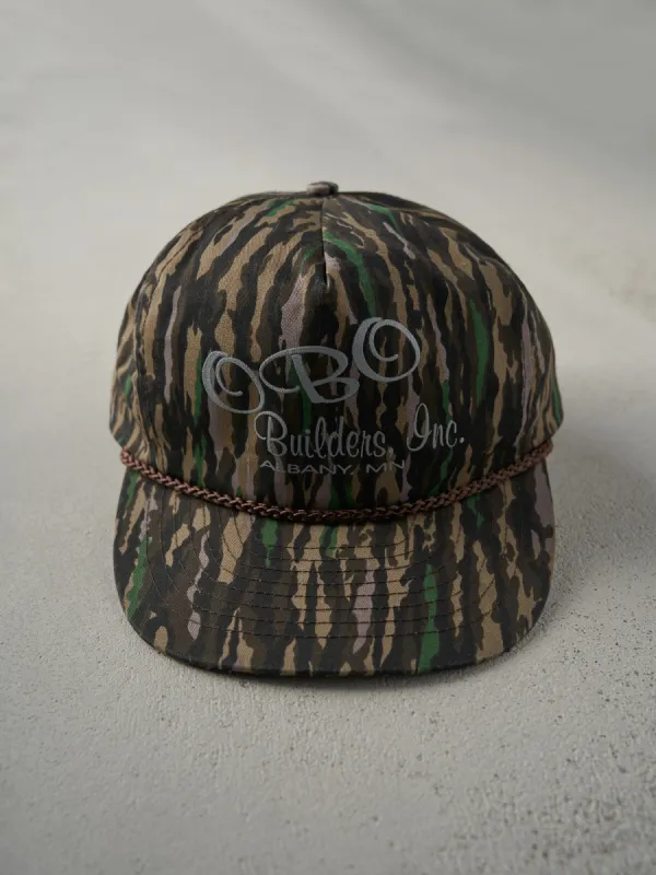 Vintage 80s Brown Camo OBO Builders Inc Snapback Hat sold by Rebalance Vintage