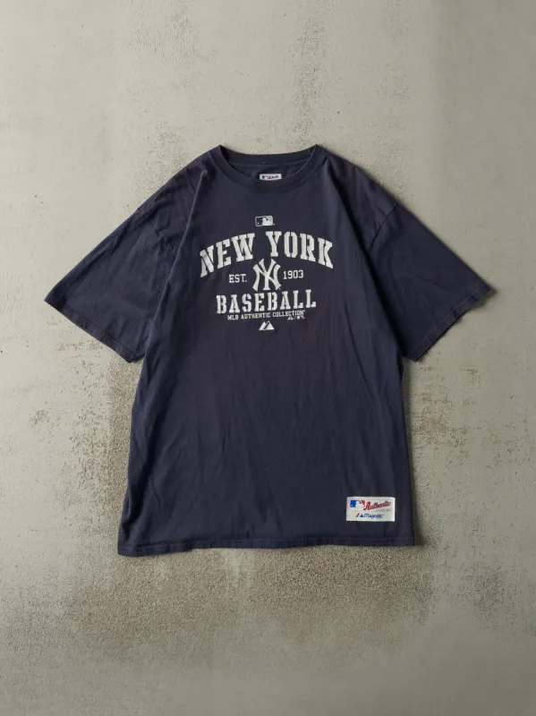 Vintage 10' Navy Blue New York Yankees Baseball Tee (M/L) sold by Rebalance Vintage