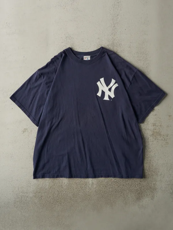 Vintage Y2K Navy Blue New York Yankees #53 Bobby Abreu Player Tee (L/XL) made by Rebalance Vintage