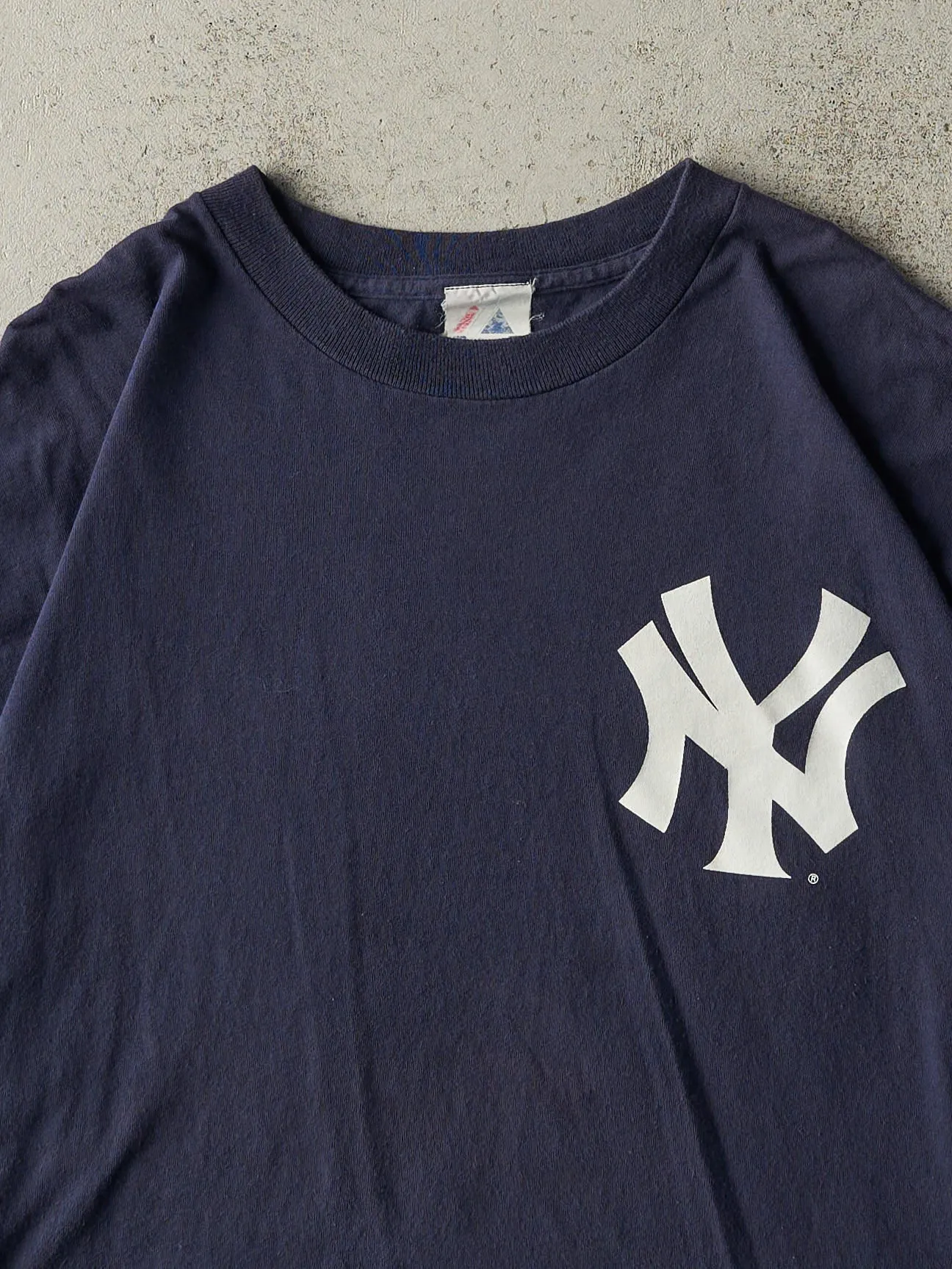 Vintage Y2K Navy Blue New York Yankees #53 Bobby Abreu Player Tee (L/XL) sold by Rebalance Vintage product image thumbnail 3