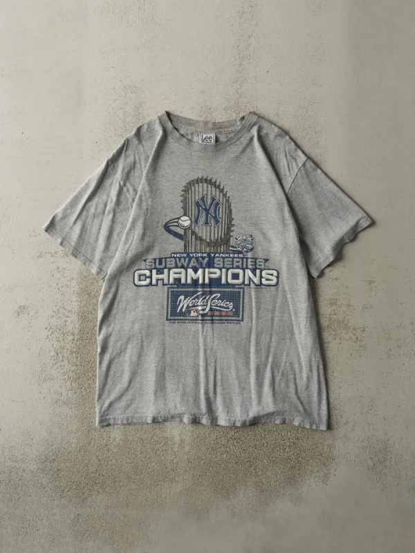 Vintage 00' Grey New York Yankees Subway Series Champions Tee (M/L) sold by Rebalance Vintage