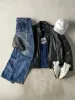 Vintage Y2K Black River Road Lined Leather Biker Jacket (M) sold by Rebalance Vintage