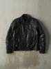Vintage Y2K Black River Road Lined Leather Biker Jacket (M) sold by Rebalance Vintage