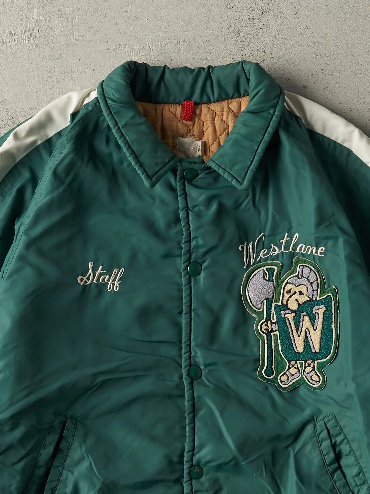 Vintage 80s Green Westlane Embroidered Coaches Jacket (M) sold by Rebalance Vintage product image thumbnail 2