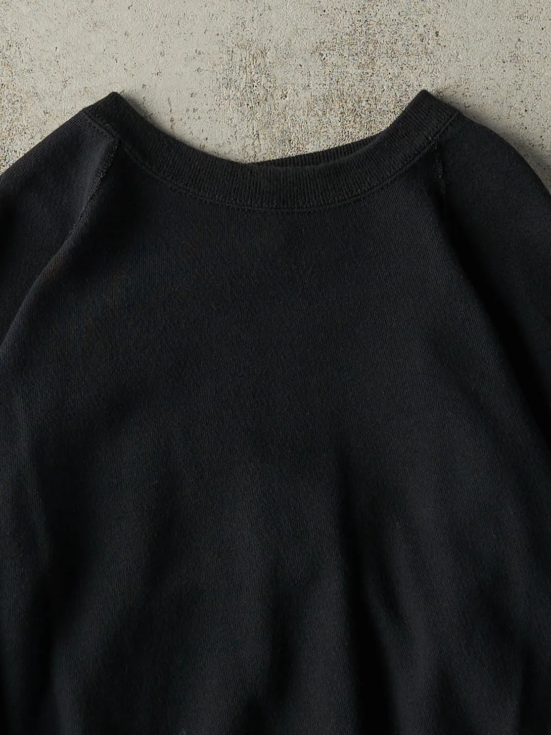 Vintage 80s Black Blank Boxy Crewneck (M) sold by Rebalance Vintage product image thumbnail 2