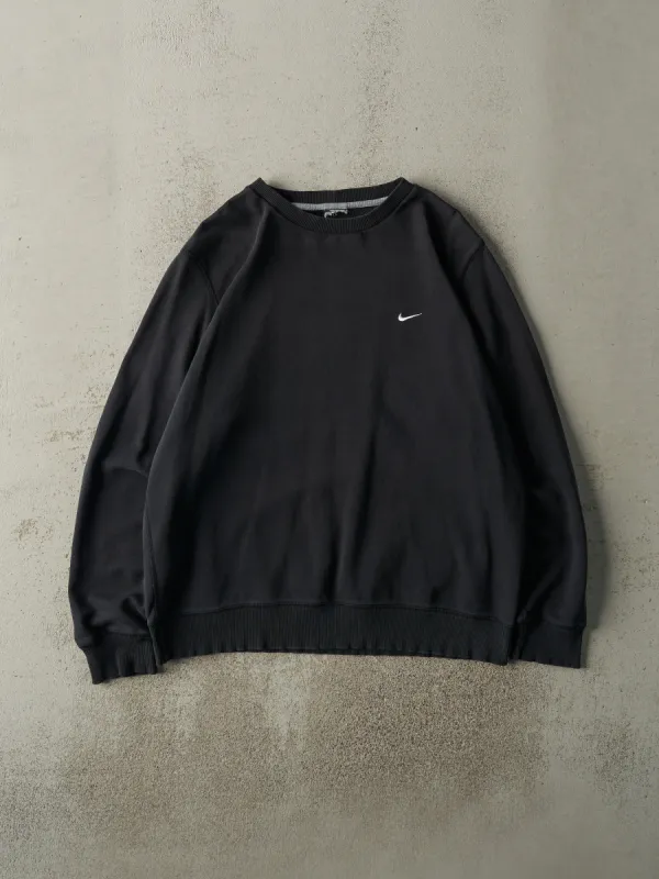 Vintage Y2K Black Embroidered Nike Swoosh Crewneck (XL) sold by Rebalance Vintage
