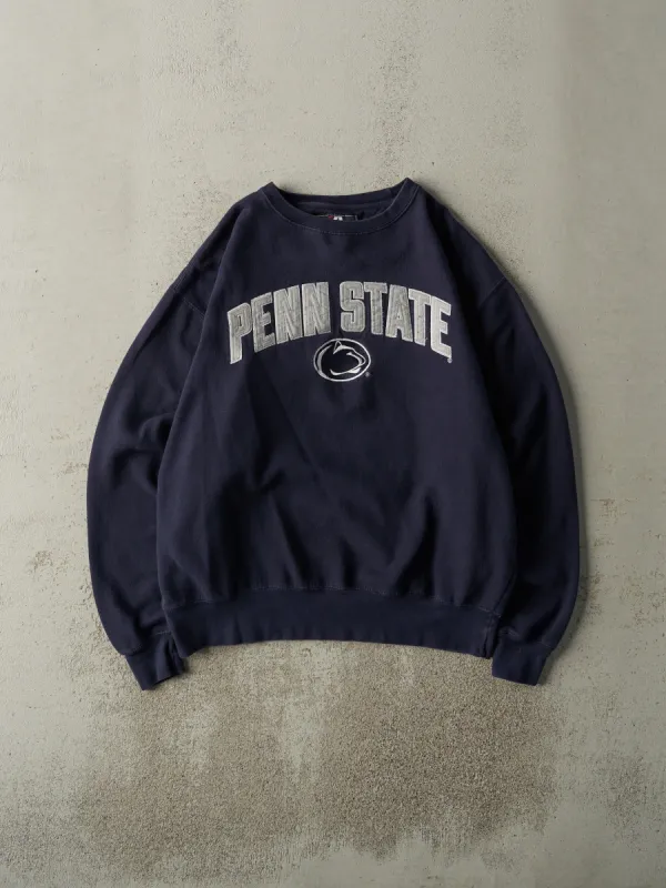 Vintage Y2K Navy Blue Embroidered Penn State University Crewneck (L) sold by Rebalance Vintage
