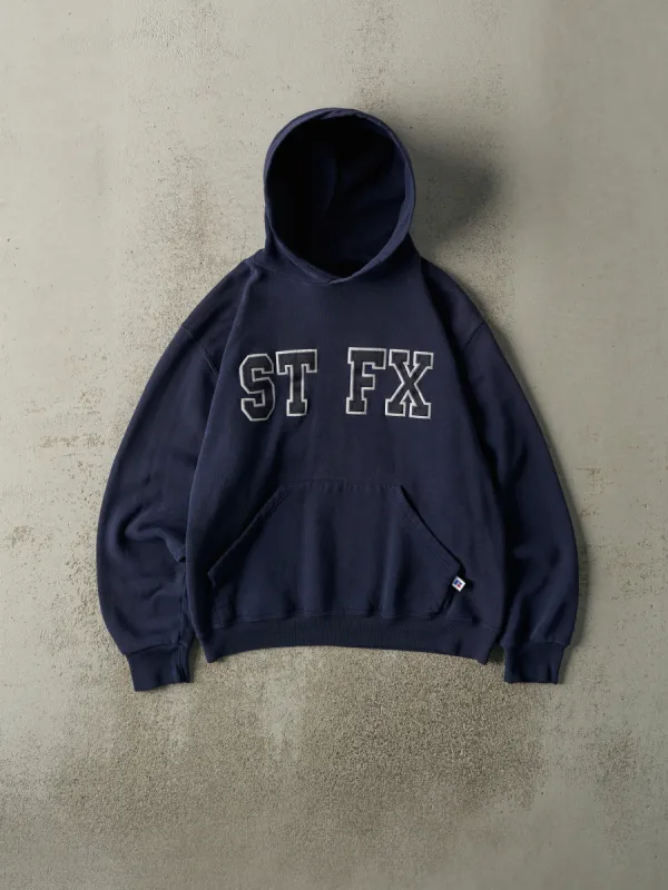 Vintage 90s Navy Blue ST FX Russell Athletic Hoodie (S/M) sold by Rebalance Vintage