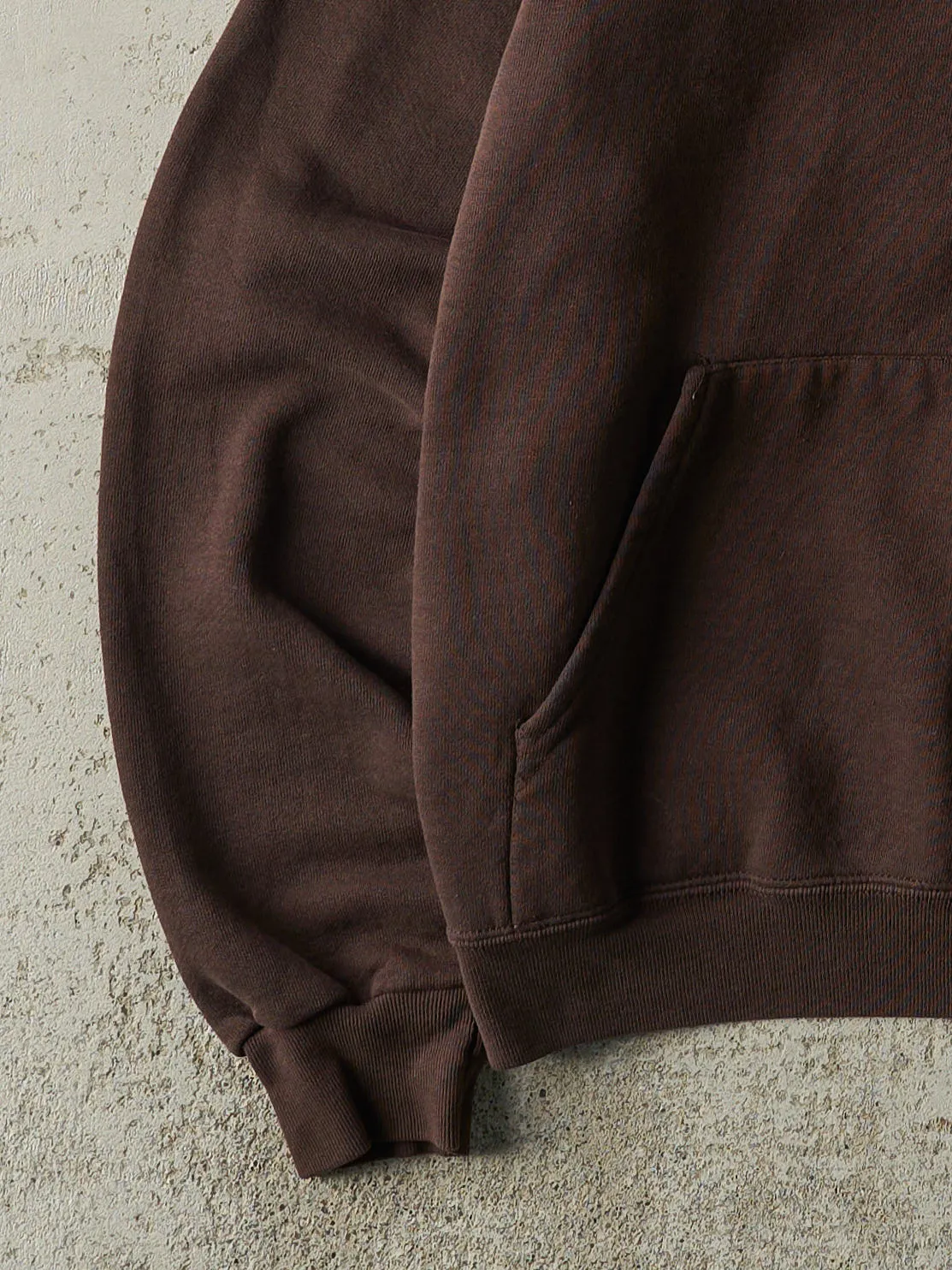 Vintage 90s Brown Blank Hoodie (M) sold by Rebalance Vintage product image thumbnail 3