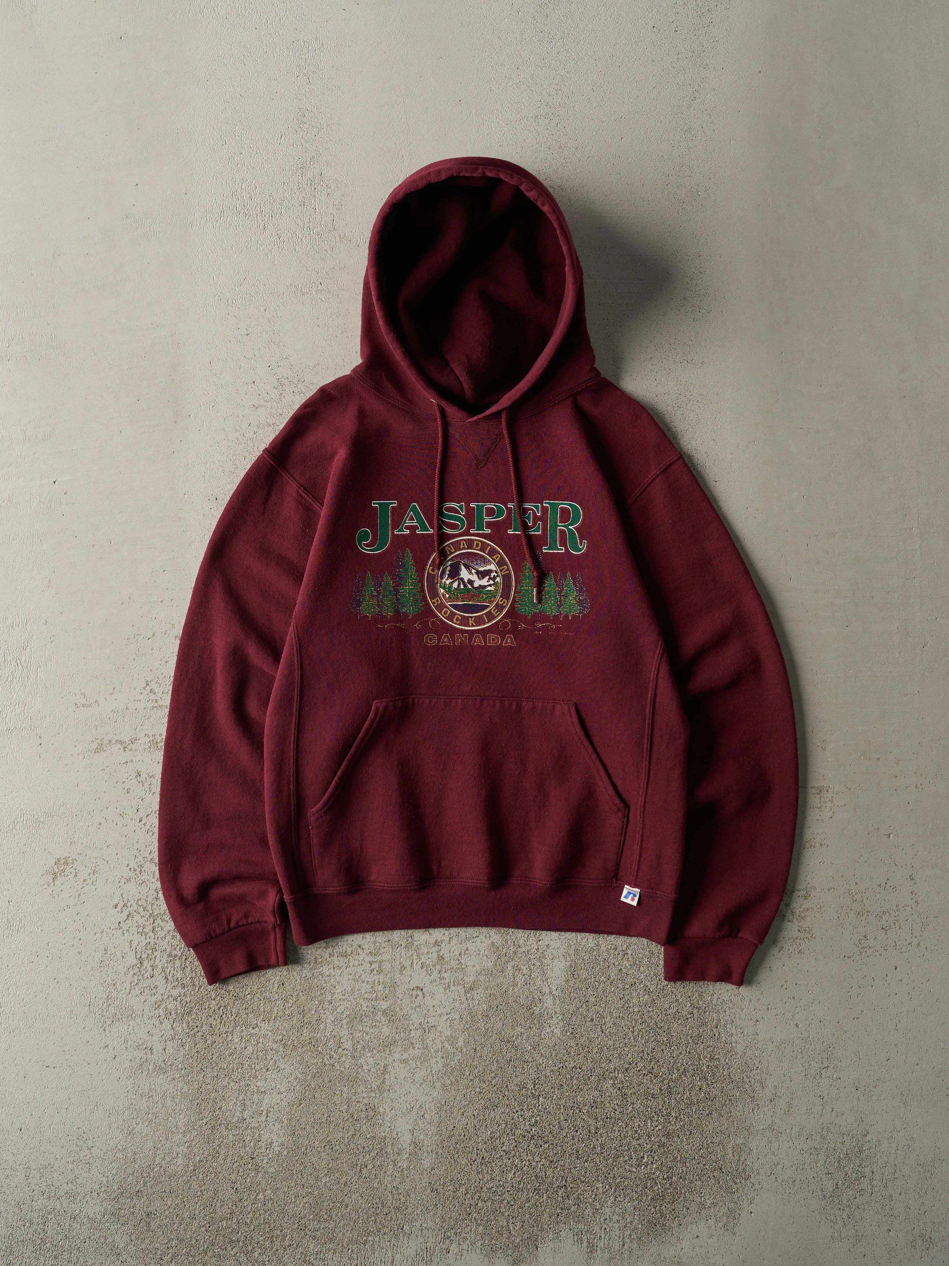 Vintage Y2K Burgundy Jasper Hoodie (S/M) sold by Rebalance Vintage