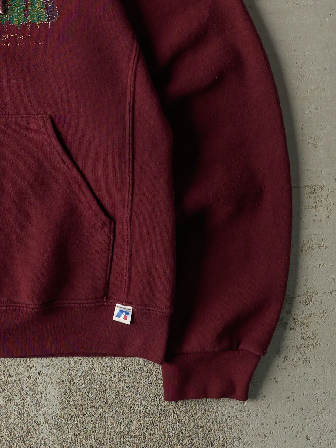 Vintage Y2K Burgundy Jasper Hoodie (S/M) sold by Rebalance Vintage product image thumbnail 3
