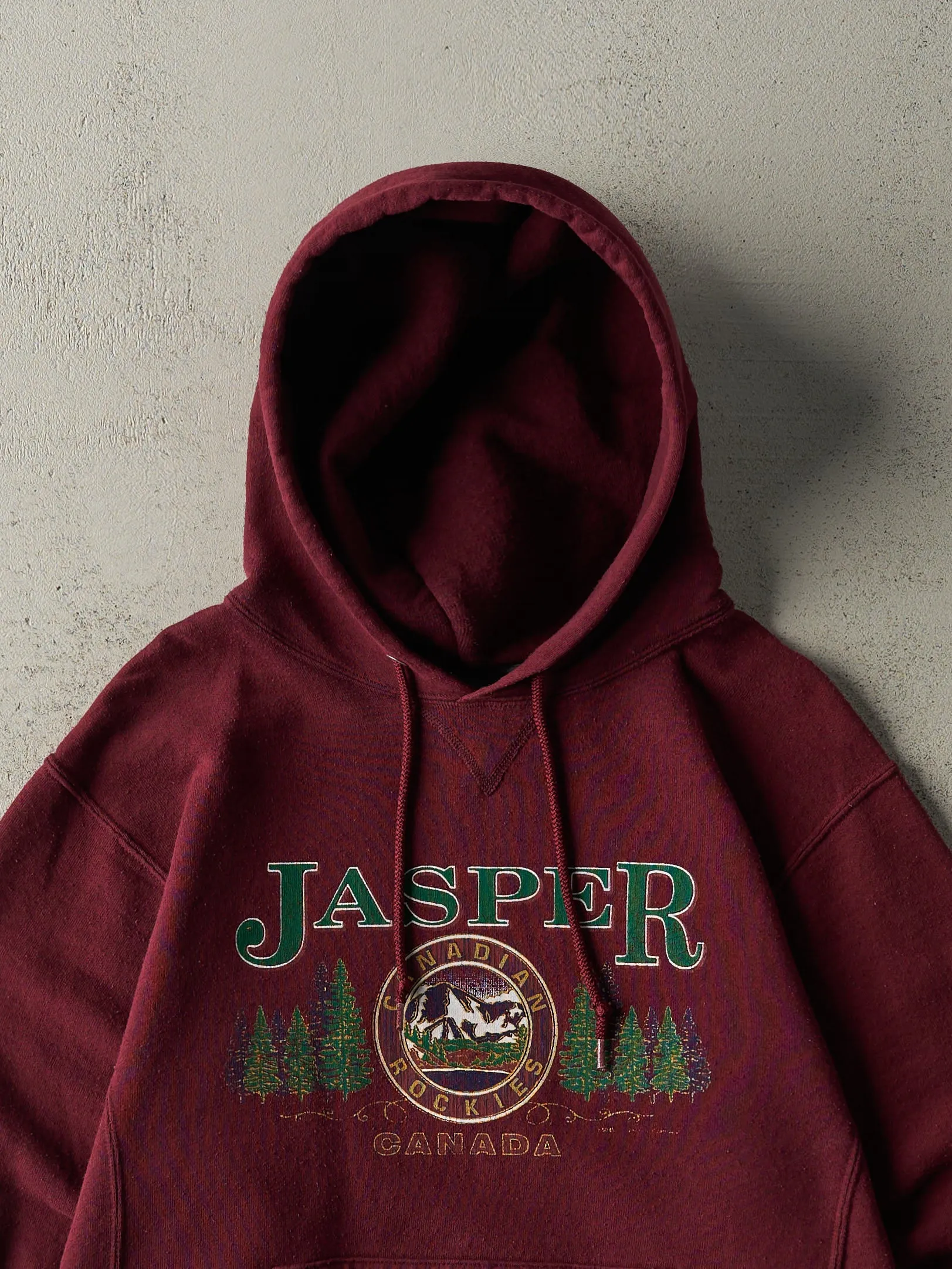 Vintage Y2K Burgundy Jasper Hoodie (S/M) sold by Rebalance Vintage product image thumbnail 2