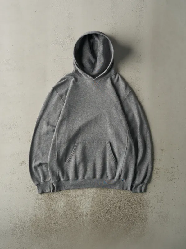 Vintage Y2K Grey Blank Russell Athletic Hoodie (L) sold by Rebalance Vintage