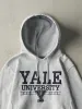 Vintage Y2K Heather Grey Yale University Hoodie (M) sold by Rebalance Vintage