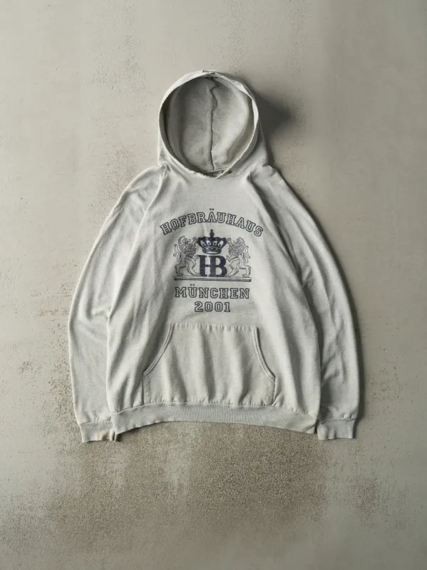 Vintage 01' Heather Grey Hofbrauhaus Hoodie (L) sold by Rebalance Vintage