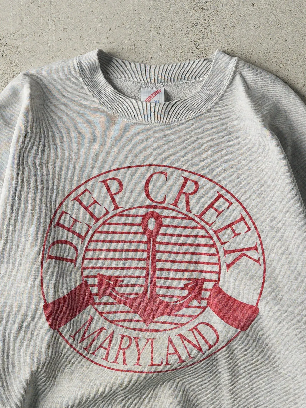Vintage 90s Heather Grey Deep Creek Maryland Crewneck (M) sold by Rebalance Vintage product image thumbnail 2