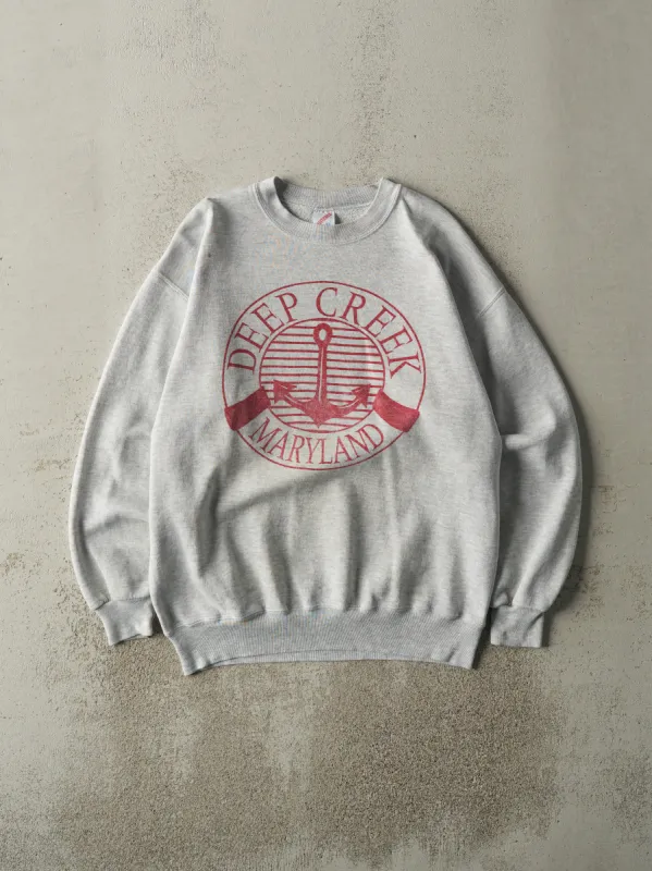 Vintage 90s Heather Grey Deep Creek Maryland Crewneck (M) sold by Rebalance Vintage