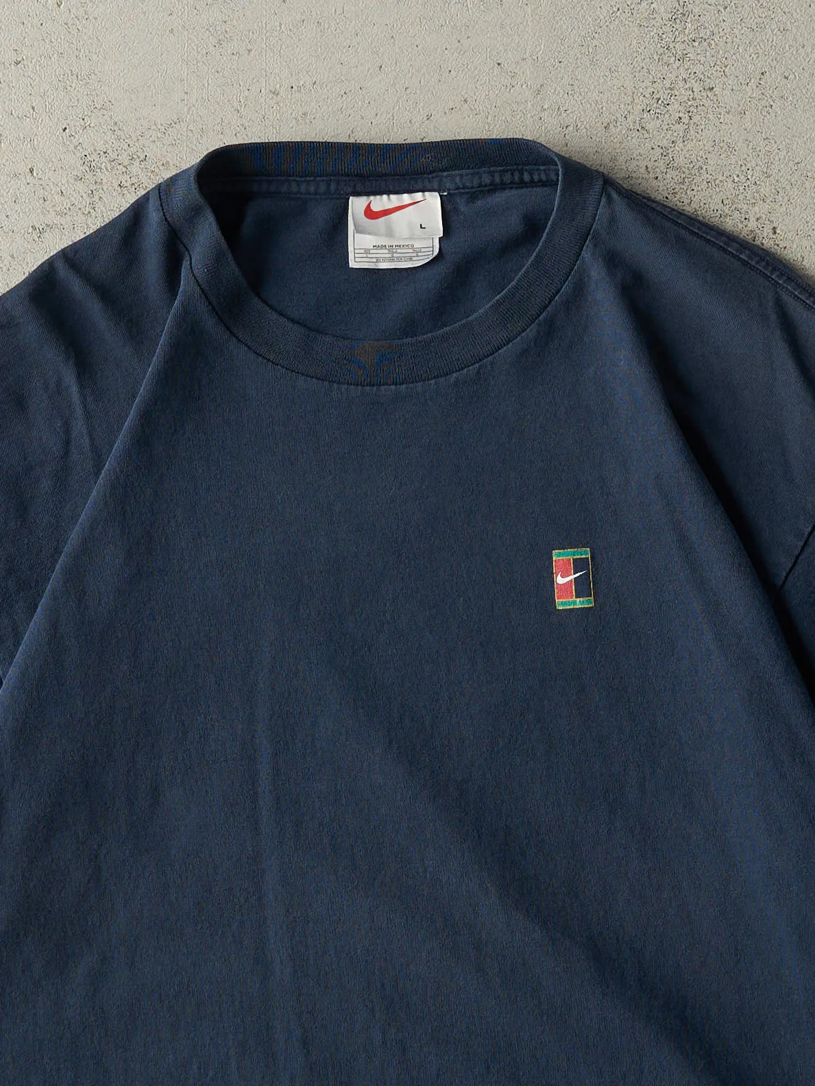 Vintage 90s Navy Blue Nike Tennis Tee (M) sold by Rebalance Vintage product image thumbnail 3