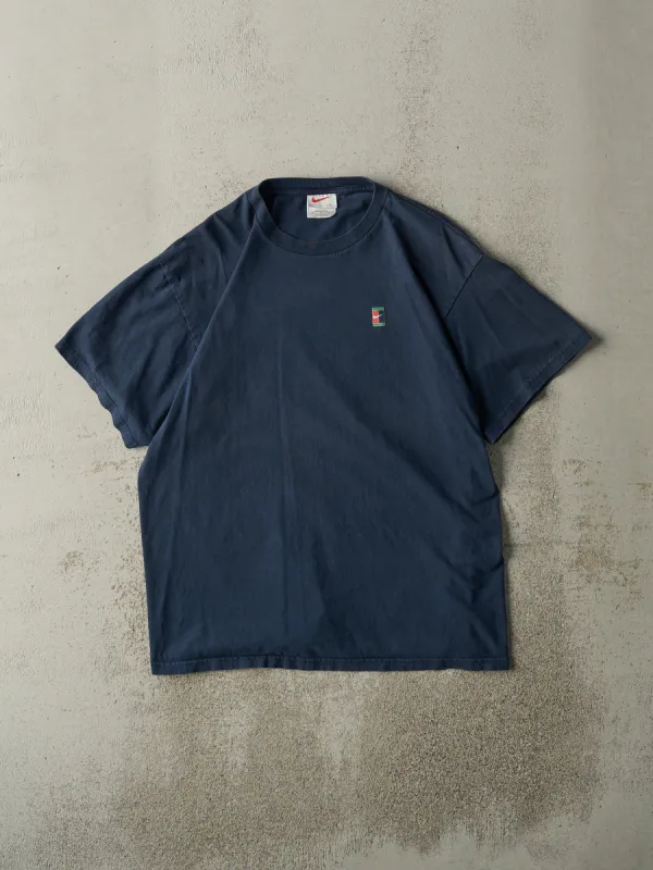 Vintage 90s Navy Blue Nike Tennis Tee (M) sold by Rebalance Vintage