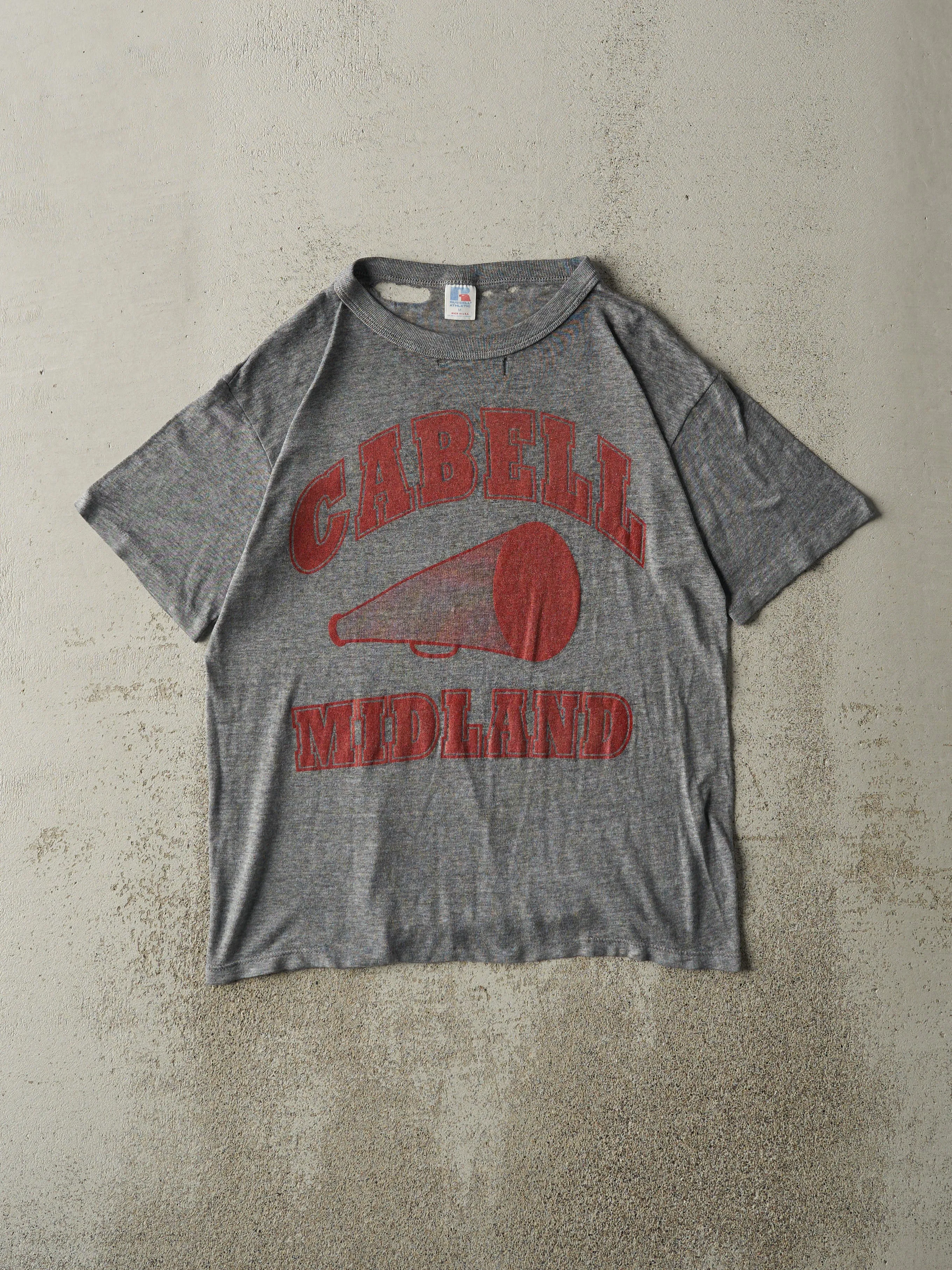 Vintage 80s Grey Cabell Midland Single Stitch Tee (M) sold by Rebalance Vintage