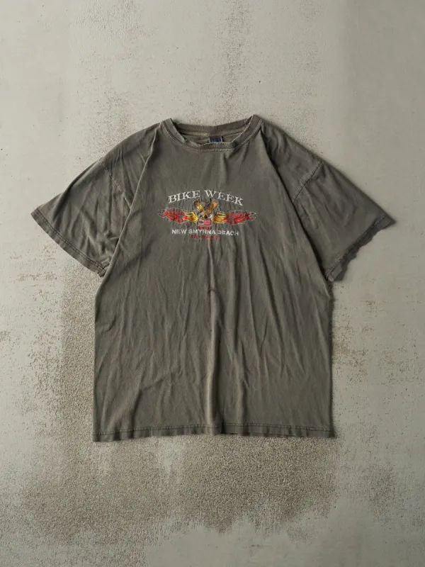 Vintage 06' Charcoal Grey New Smyrna Beach Bike Week Tee (M/L) sold by Rebalance Vintage