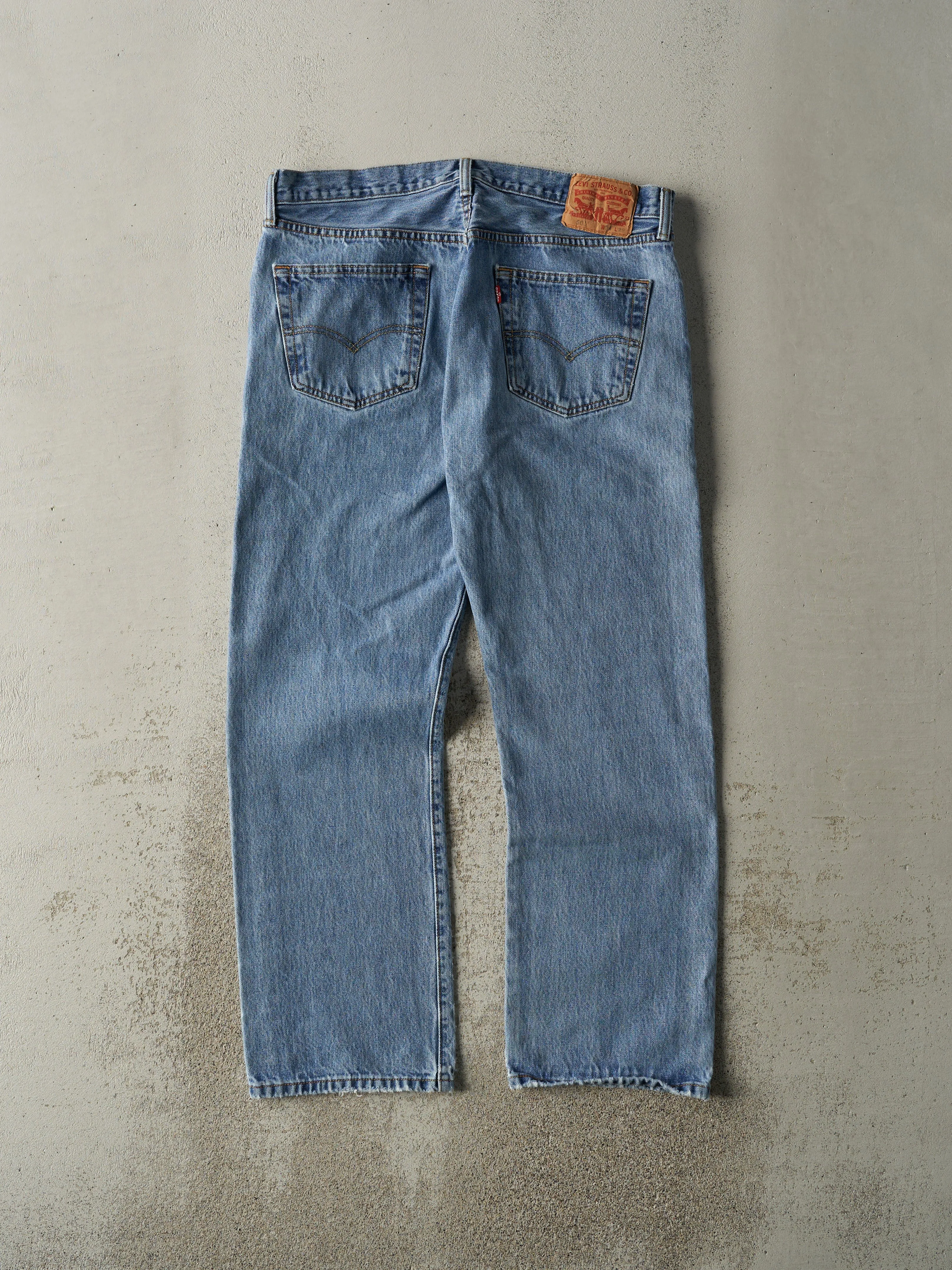 Vintage 90s Light Wash Levi's 501 Jeans (36x29) sold by Rebalance Vintage product image thumbnail 3