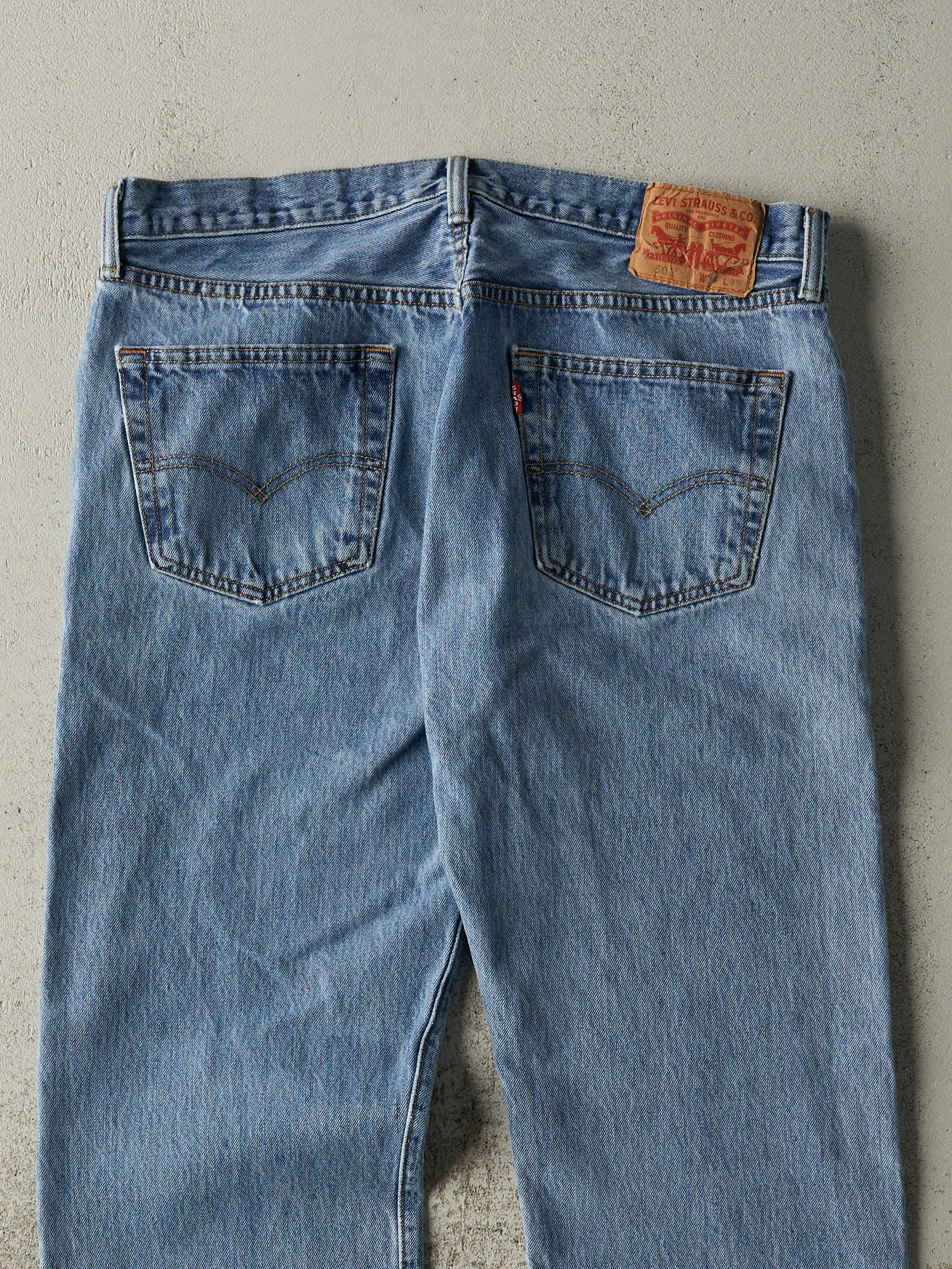 Vintage 90s Light Wash Levi's 501 Jeans (36x29) sold by Rebalance Vintage product image thumbnail 5