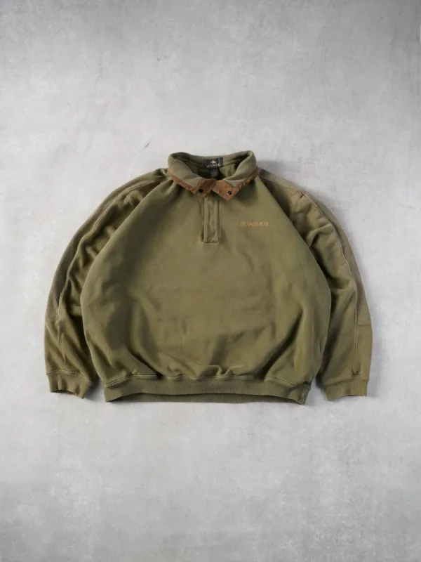 Vintage 90s Moss Green Edwards Antiqua Collared Button Up (L/XL) sold by Rebalance Vintage