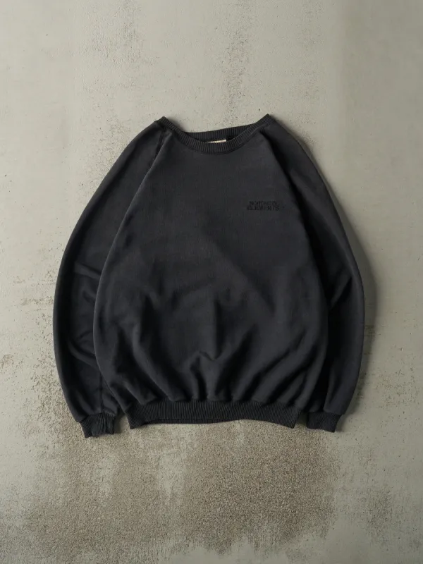 Vintage 90s Faded Black Embroidered Northern Elements Crewneck (XL) sold by Rebalance Vintage